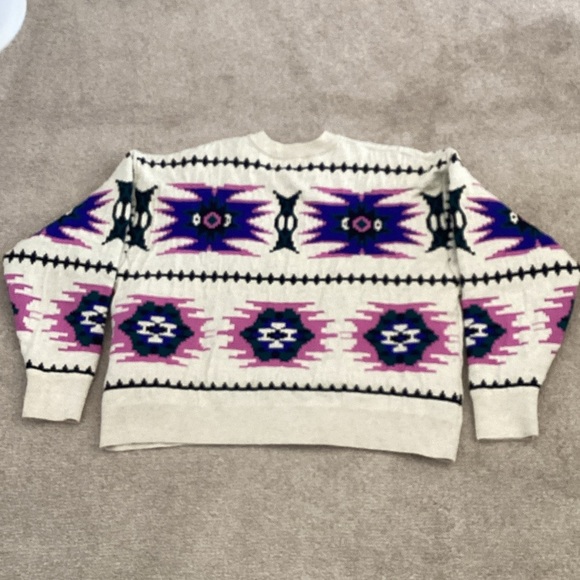 Aztec Patterned Cream Sweater - Picture 5 of 6